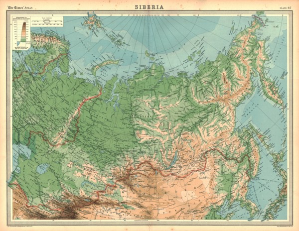 Map of Siberia. Artist: Unknown.