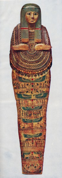 'The Mummy case of a priestess of Ammon-Ra dating from 1600 BC, (c1935). Artist: Unknown.