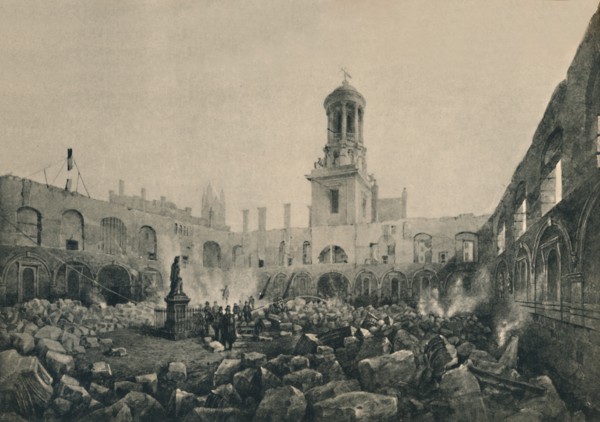 'The Second Royal Exchange After The Fire in 1838', (1928). Artist: Unknown.