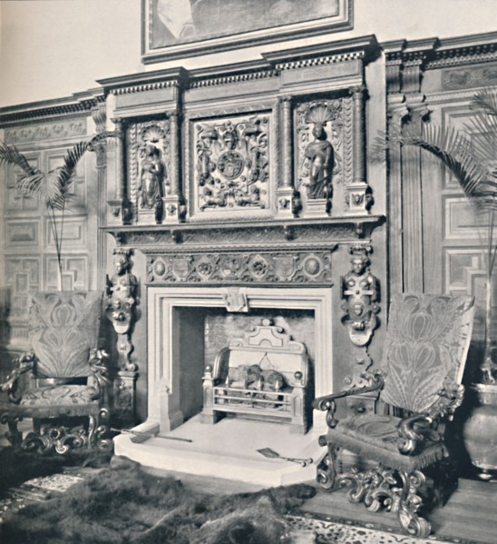 'Chimney-Piece in the Great Hall, Castle Ashby, Northampton', 1927. Artist: Unknown.