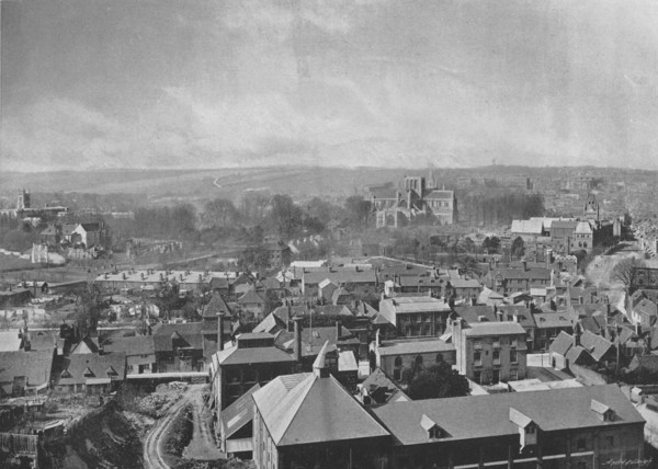 'Winchester, from St. Giles Hill', c1896. Artist: Henry William Salmon.