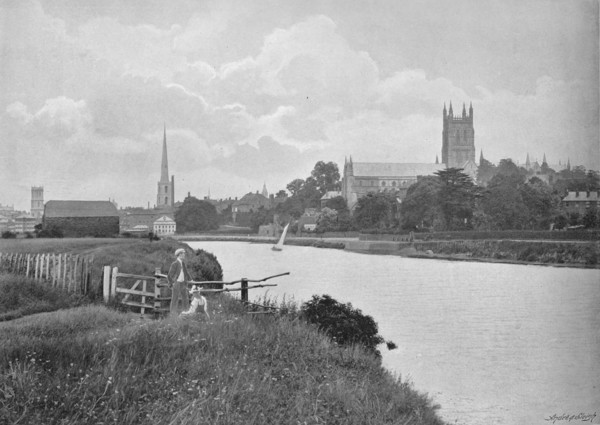 'Worcester Cathedral', c1896. Artist: Harvey Beaton.