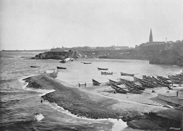 'Cullercoats Bay, Tynemouth', c1896. Artist: M Aunty.