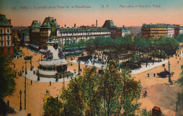 Panorama of the Place de la Republique, Paris, c1920. Artist: Unknown.