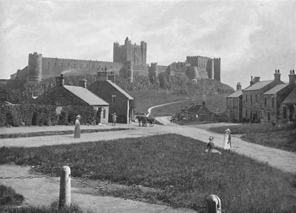 'Bamborough Castle, from the village', c1896. Artist: Unknown.