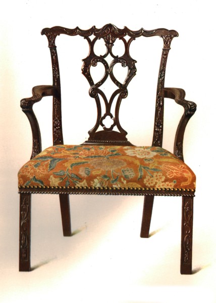 Mahogany chair, 1906. Artist: Shirley Slocombe.