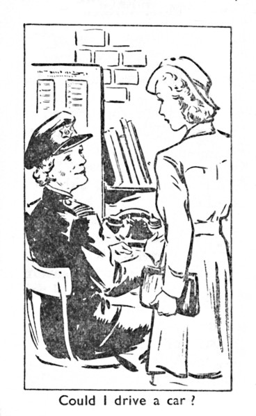 'Could I drive a car?', 1940. Artist: Unknown.