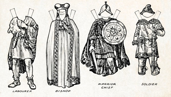 'The Gallery of British Costume: How The People Dressed in Anglo-Saxon Times', c1934. Artist: Unknown.
