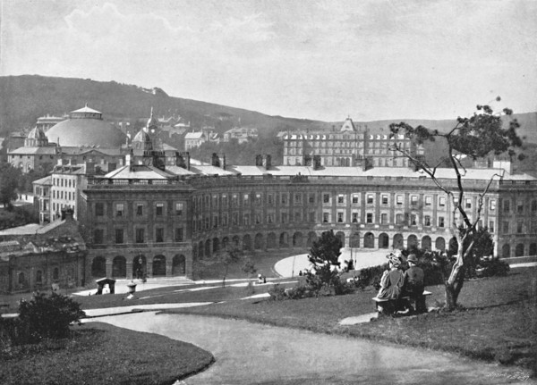 'Buxton: The Crescent', c1896. Artists: John Carr, Valentine & Sons.