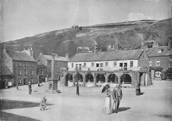'Old Shambles and Market Place, Settle', c1896. Artist: Anthony Horner.