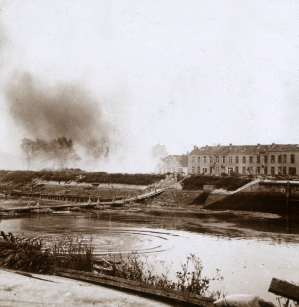 Explosion, Nieuwpoort, Flanders, Belgium, c1914-c1918. Artist: Unknown.