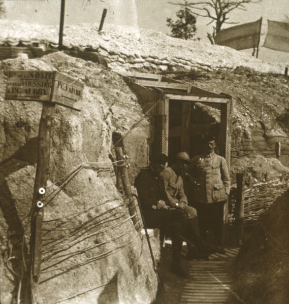 Trenches, Champagne, northern France, c1914-c1918. Artist: Unknown.