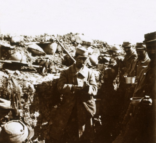 Front line trenches, c1914-c1918. Artist: Unknown.