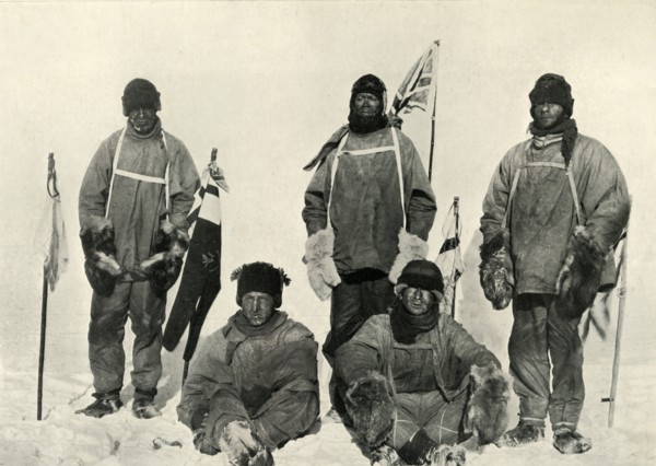'At The South Pole, (Bowers pulls the string)', January 1912, (1913). Artist: Henry Bowers.