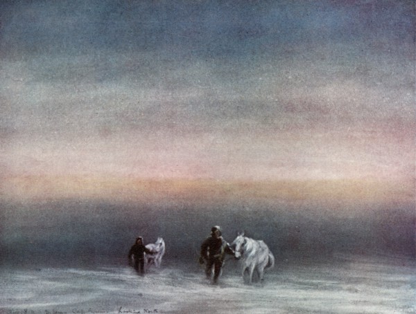 'Exercising the Ponies', 1911, (1913).  Artist: Edward Wilson.
