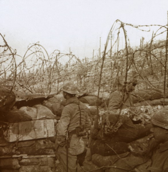 Fosse Froide trench, Champagne, northern France, c1914-c1918. Artist: Unknown.