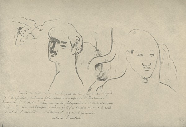 'Sketches of All Sorts, Random Ventures of My Pen and My Imagination, Stray Fancies, But This Is Not Artist: Paul Gauguin.