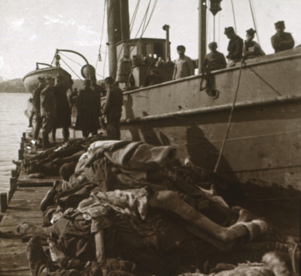 Bodies of typhus victims, Corfu, Greece, c1915. Artist: Unknown.
