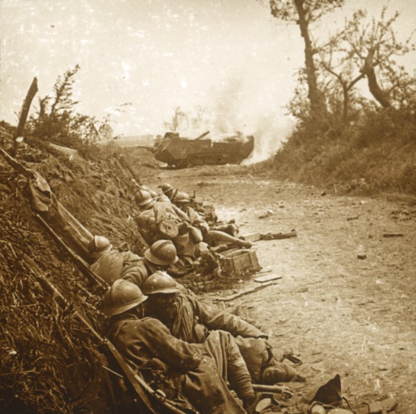 The taking of Courcelles, northern France, June 1918. Artist: Unknown.
