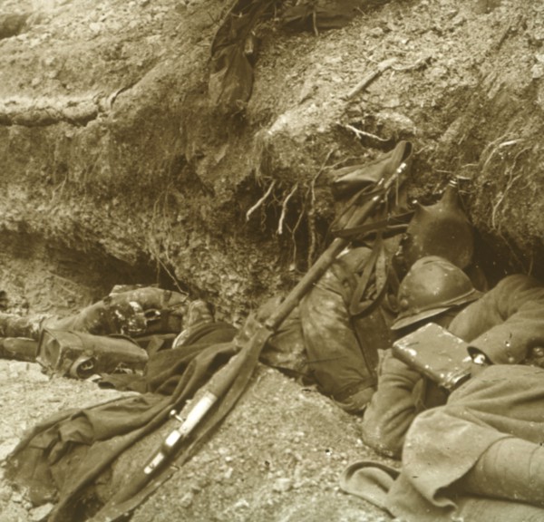 Siesta, Verdun, northern France, 1916. Artist: Unknown.