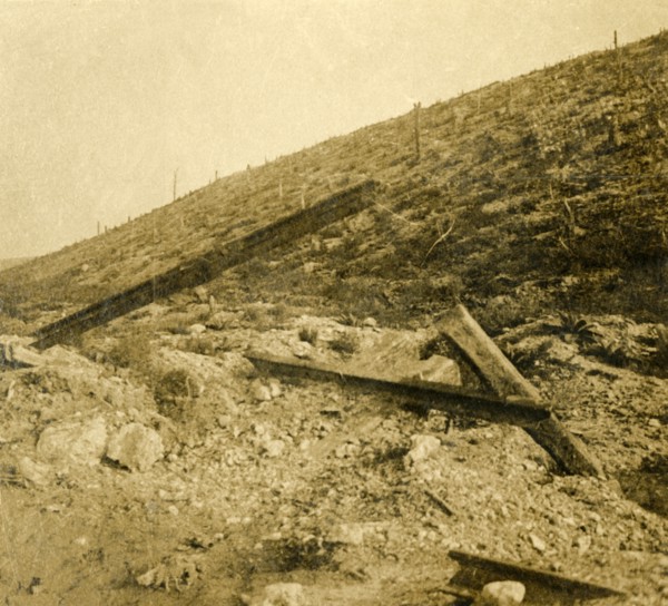 Area surrounding the fort at Douaumont, northern France, c1914-c1918. Artist: Unknown.
