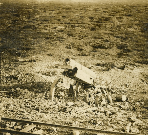 Abandoned 155 gun, c1914-c1918. Artist: Unknown.