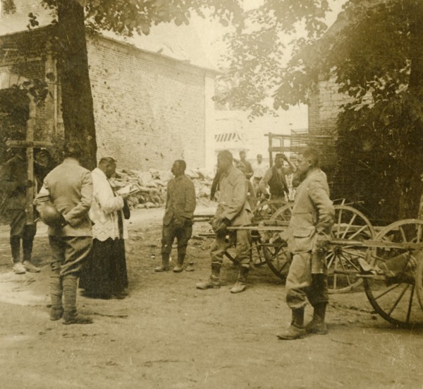 Priest saying mass in the open air, c1914-c1918. Artist: Unknown.