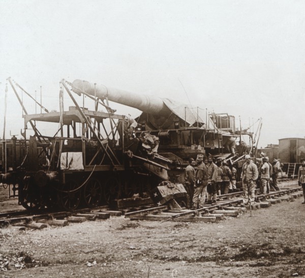 African troops and heavy artillery, Champagne, northern France, c1914-c1918. Artist: Unknown.