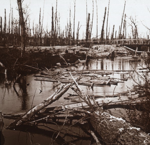 The River Ailette, northern France, c1914-c1918. Artist: Unknown.