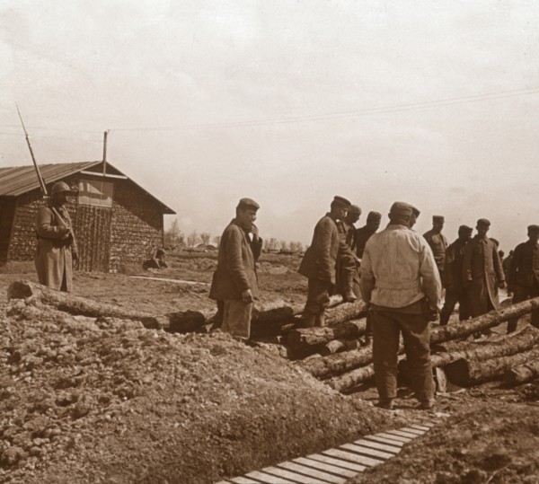 Prisoners, Chalons, northern France, c1914-c1918. Artist: Unknown.