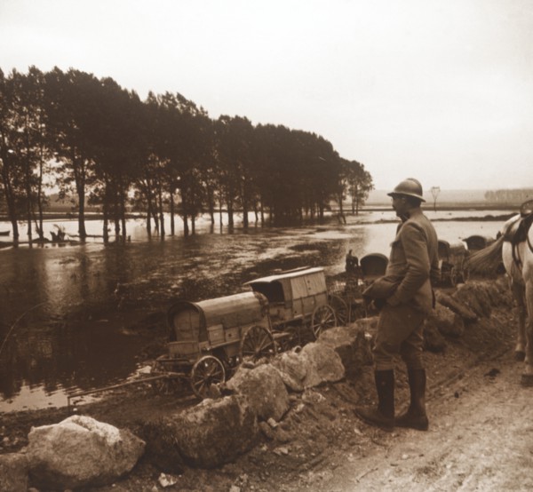 Damaged vehicles, Meuse, northern France, c1914-c1918. Artist: Unknown.