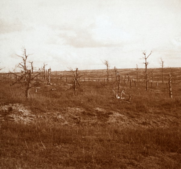 Battlefield, Tahure, northern France, c1914-c1918. Artist: Unknown.