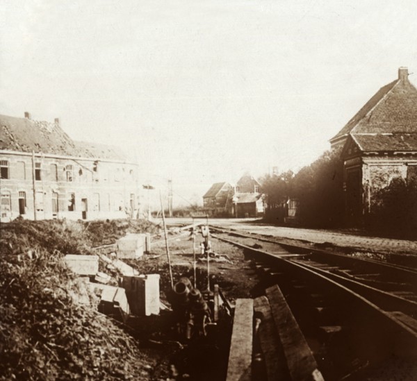 German cannons, Roeselare, Flanders, Belgium, c1914-c1918. Artist: Unknown.
