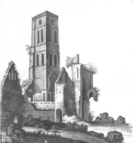 Osney Abbey near Oxford, late 18th-early 19th century. Artist: Unknown.