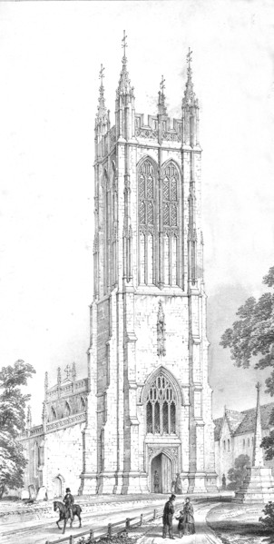 Saint Peter's Church, Evercreech, Somerset, c1850s. Artist: Unknown.