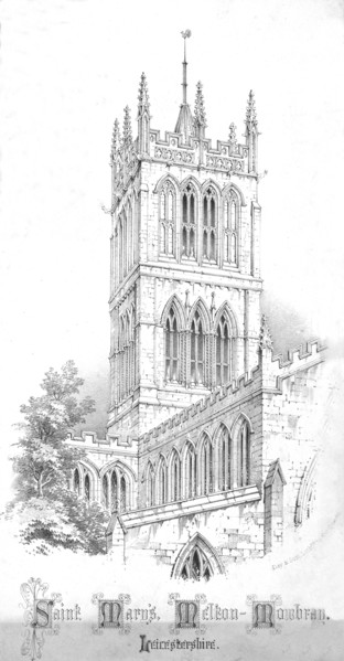 'Saint Mary's, Melton-Mowbray. Leicestershire', c1850s. Artist: Day & Son.
