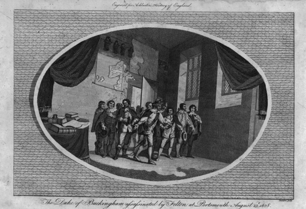 'The Duke of Buckingham assassinated by Felton at Portsmouth August 23rd 1628.', (1792). Artist: Saunders.
