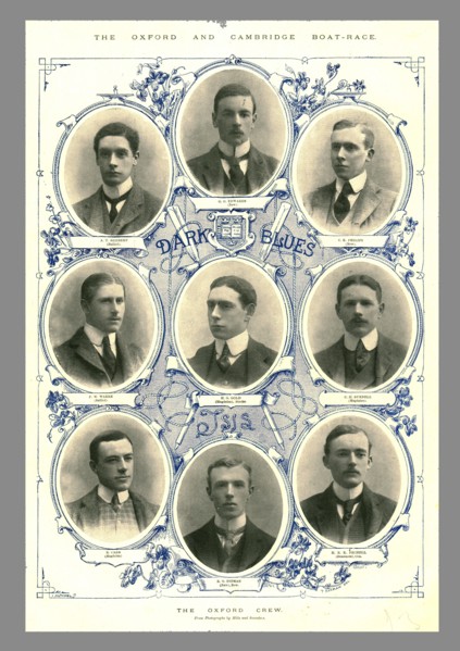 The Oxford Crew, Oxford and Cambridge Boat Race, 1898. Creator: Hills and Saunders.