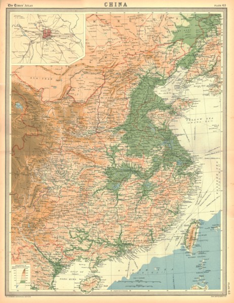 Geographical map of China Artist: Unknown.