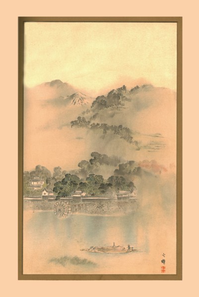 'A Spring Morning on the River Yodo', c1870, (1886). Artist: Wilhelm Greve.
