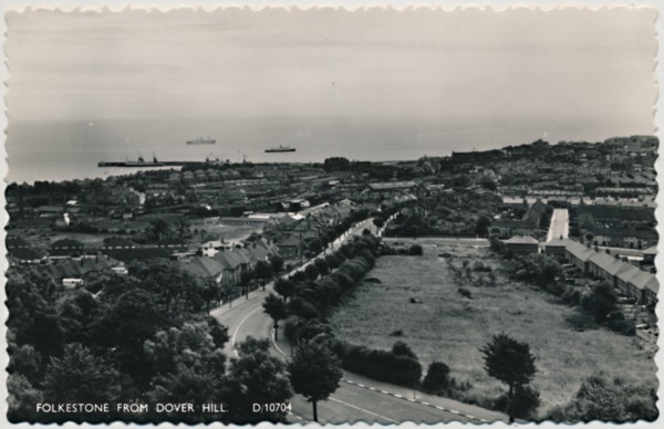 'Folkestone from Dover Hill', late 19th-early 20th century. Artist: Unknown.