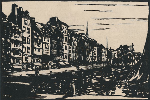 'Honfleur - Le Vieux Bassin', 1919. Artist: Paul-Elie Gernez.