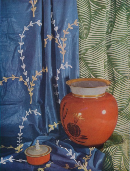 'Europe and America - Two American fabrics by courtesy of Stroheim & Roman of New York', 1940. Artist: Unknown.