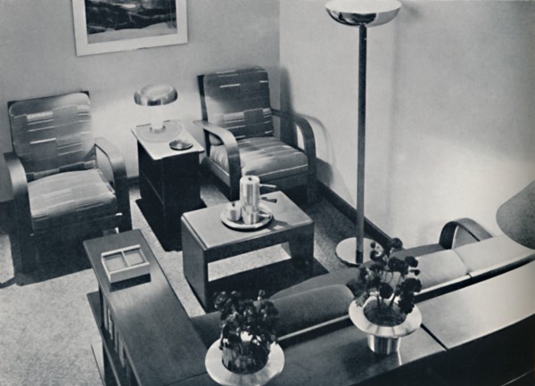'A section of the living-room', 1936. Artist: Unknown.