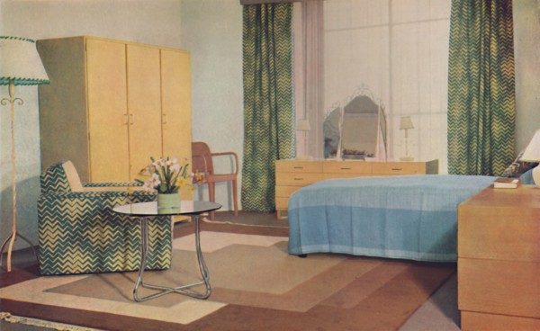 'A bedroom designed by Miss P. E. Humphries', 1936. Artist: Unknown.