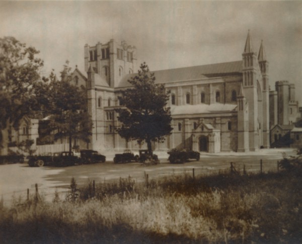 'Buckfast Abbey Church, (North View)', late 19th-early 20th century. Artist: Unknown.