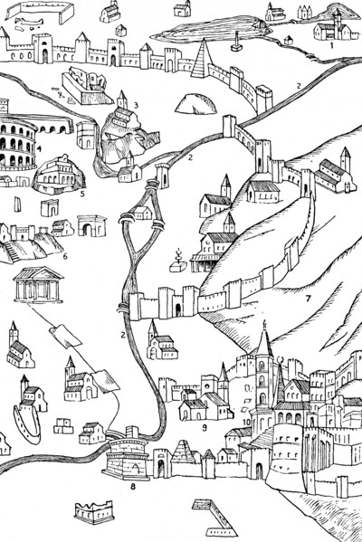 'Part of Rome. From a plan drawn c.1475', (1935). Artist: Unknown.
