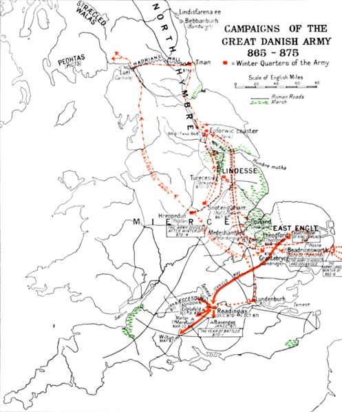 'Campaigns of the Great Danish Army 865-875.', (1935). Artist: Unknown.
