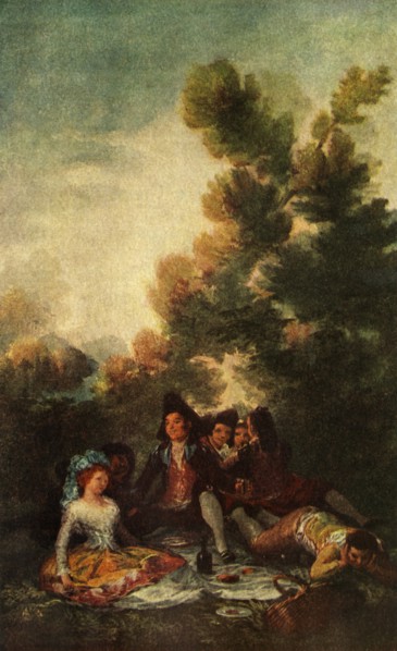 'The Picnic', 1785-1790, (1938). Artist: Francisco Goya.