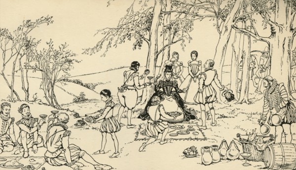 'The Assembly before the Hunt', (1931). Artist: Charles Henry Bourne Quennell.